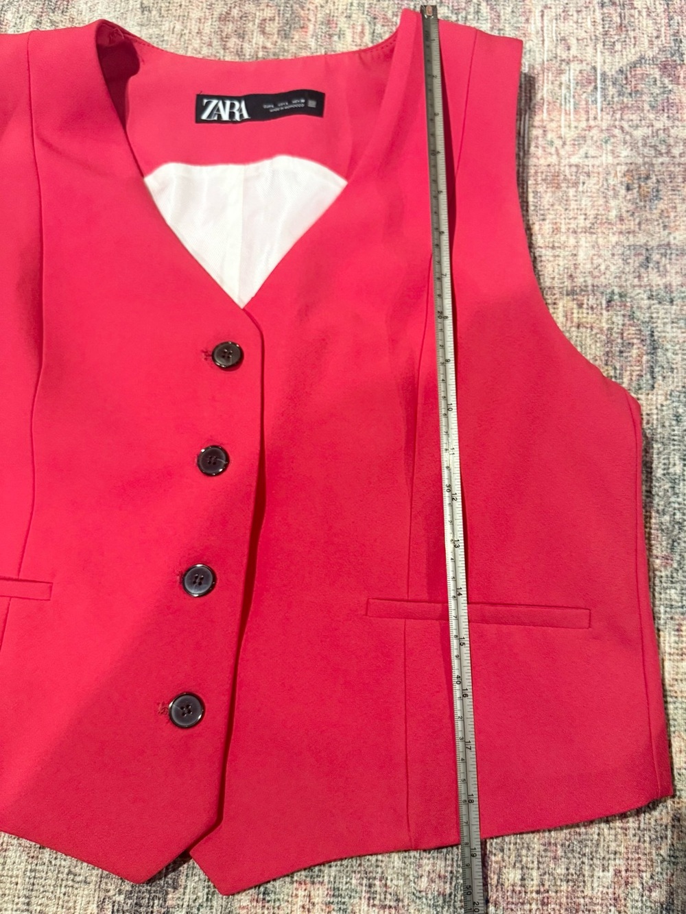 Zara Women’s Bright Pink Vest and Shorts Matching Set - Picture 12 of 16